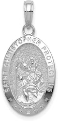 DEWBERRY 10K Real Yellow Gold Saint Christopher Medal Pendant | Patron Saint Medals | Unisex Religious Charms| St. Christopher Pendants & Charms | Protect Us Pendant for Womens Men's