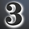 Backlit LED Illuminated Address Number 18 Inch, Lighted House Numbers, Lighted Home Address Numbers, Modern Metal House Numbers With Lights.