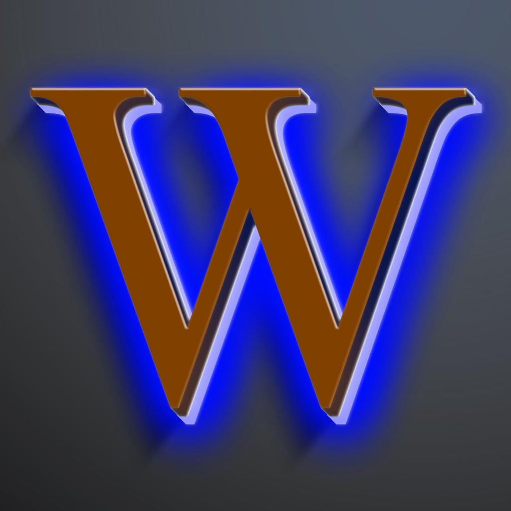 Backlit Illuminated LED House Numbers For Outside 20 Inch, Stainless Steel Illuminated LED Home Address Numbers, Large Modern Lighted Address Signs, Brown, Blue Light,W