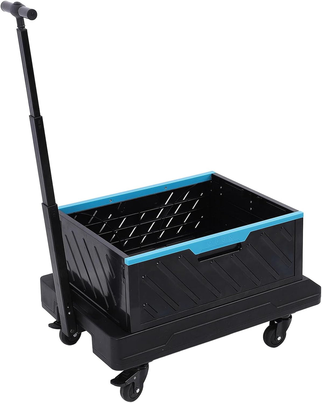 Collapsible Wagon Converts with 132.3lbs Load Capacity, Foldable Wagon, Heavy Duty Folding Utility Wagon for Outdoor Sports, Camping, Garden, Shopping, Beach