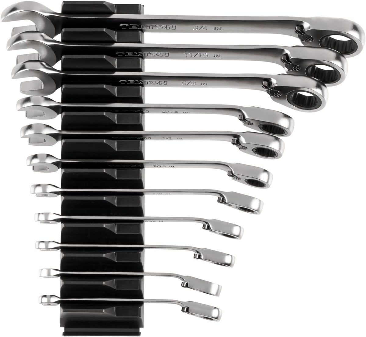 TEKTON Reversible 12-Point Ratcheting Combination Wrench Set with Modular Organizers, 11-Piece (1/4-3/4 in.) | WRC94300