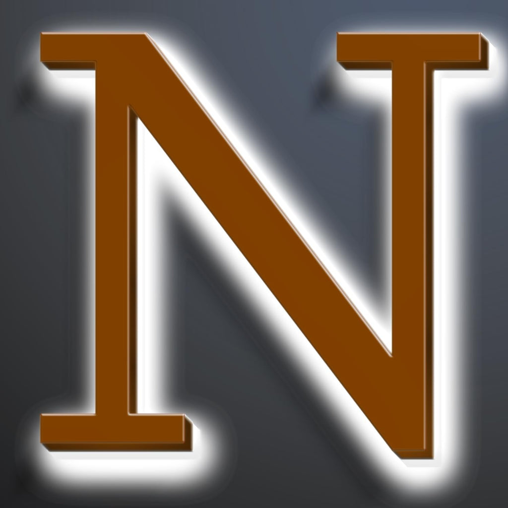 Illuminated Address Sign 16 Inch, Backlit LED Illuminated House Number For Outside, Stainless Steel Lighted Address Numbers, Modern, Trendy Signs, Brown, White Light,N
