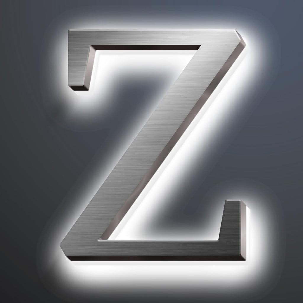 Backlit LED Illuminated House Address Numbers 20', Lighted House Numbers For A Safe And Modern, Large Modern Illuminated Address Numbers For Outside Street Yard,Z