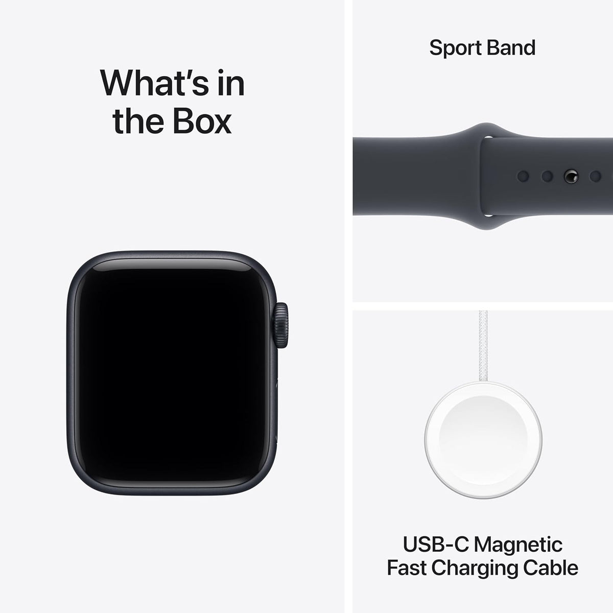 Apple Watch SE 3 40mm GPS Midnight Aluminum Case with Midnight Sport Band - S/M