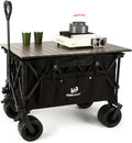 Whitsunday Collasible Wagon, Large Capacity 400Lbs, All-Terrain Wheels Heavy Duty Utility Wagon for Gardening Shopping Fishing Camping Outdoor Picnic Black