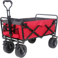 Utility Garden Cart Folding Utility Wagon Cart Collapsible Outdoor Wagon with Wheel Adjustable Handle for Camping Grocery Sports Shopping Camping Wagon (Color : A)