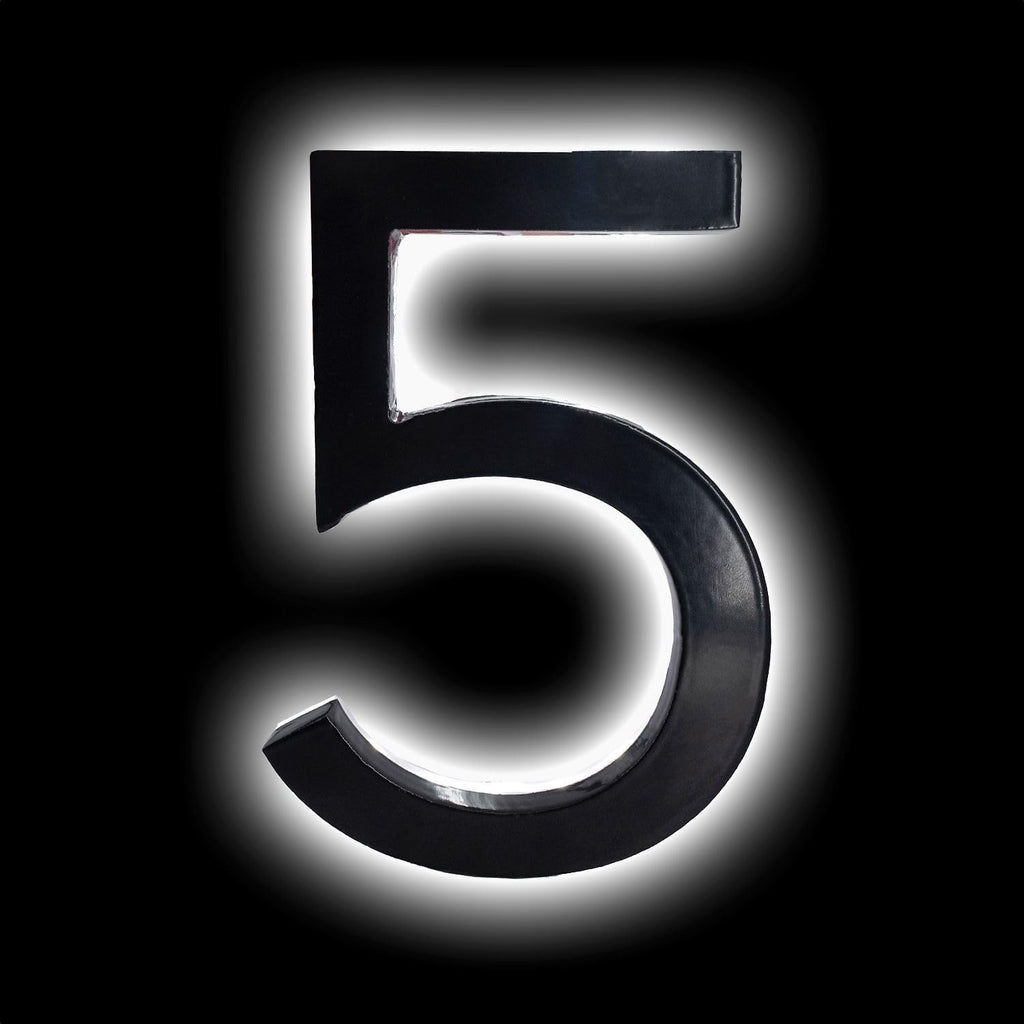 Montague Metal Products - 12 Inch Backlit LED House Numbers - LED House Numbers - Lighted Address Numbers - Modern Backlit Address Numbers - 14 Color Options
