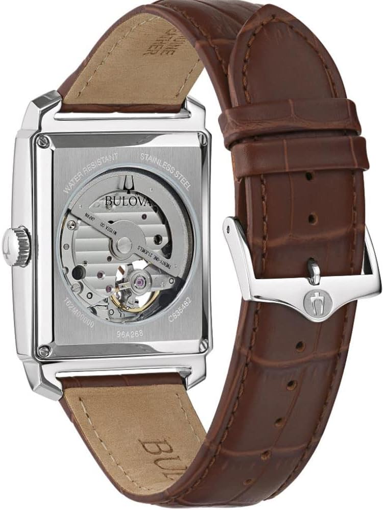 Bulova Automatic Watch 96A268, Brown, Strap.