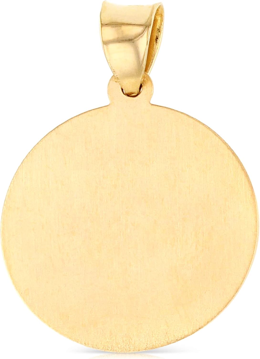 14K Yellow Gold Protect Us St. Christopher Medal Pendant Necklace with 1.5mm Singapore Chain