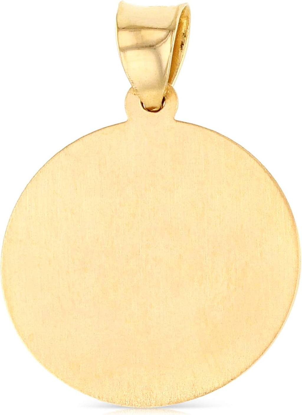 14K Yellow Gold Protect Us St. Christopher Medal Pendant Necklace with 1.5mm Singapore Chain