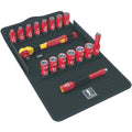 Wera 05004970001 8100 SB VDE 1 Zyklop Ratchet set, insulated, switch lever, 3/8' drive, metric, 17 pieces