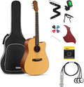 Donner Acoustic Guitar Kit Full Size Cutaway Acustica Guitarra Starter & Acoustic Guitar Pickup