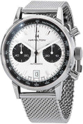 Hamilton American Classic Automatic Men's Watch, 40mm Stainless Steel Case, Swiss Made, White Dial Analog Wrist Watch for Men, 100m Waterproof, Sapphire Crystal, Stainless Steel Strap