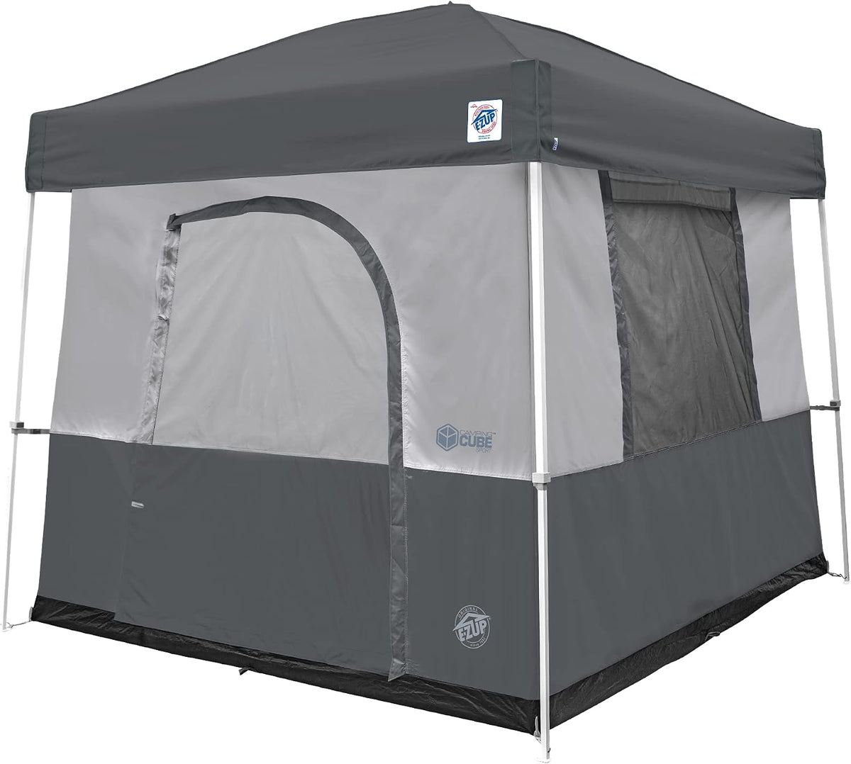 E-Z UP Camping Cube Sport, Converts 10' Angled Leg Canopy into Camping Tent