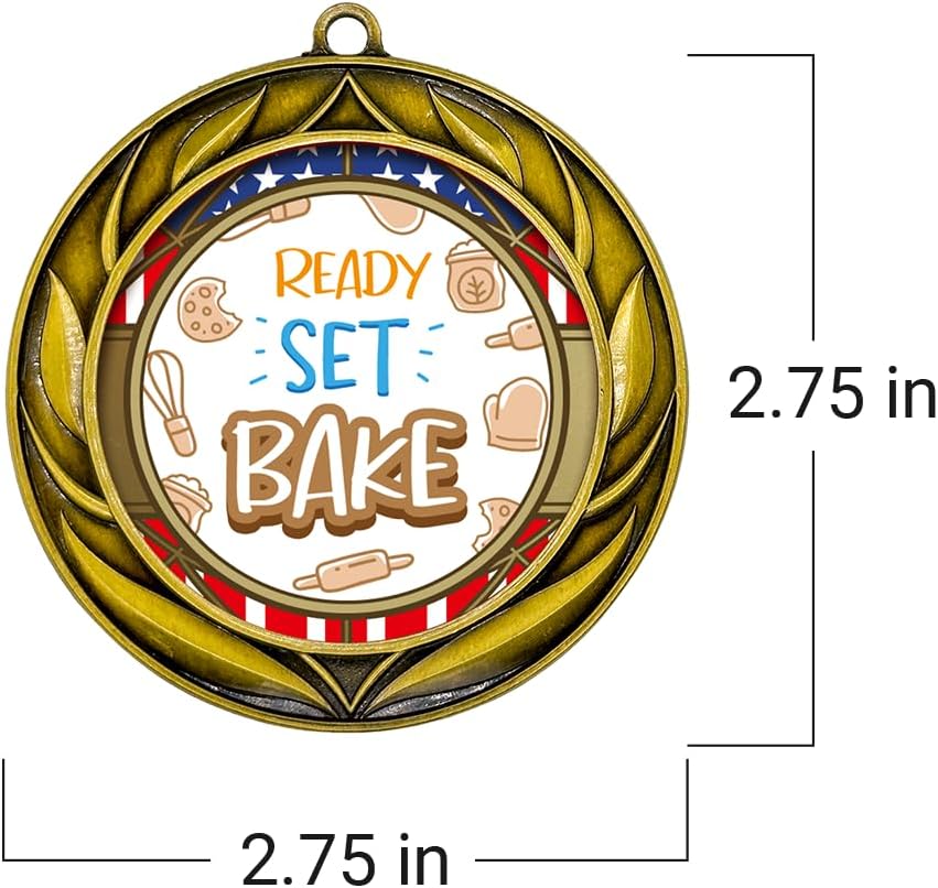 All Quality Wreath Ready Set Bake Medal | Competition Metal Medal - 1st, 2nd, 3rd Place
