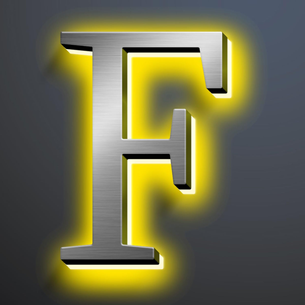 Illuminated LED House Numbers 20', Modern Upscale Look, Backlit LED Illuminated Home Address Number, Stainless Steel Hand-Polished For Lighted House Address Signs,F
