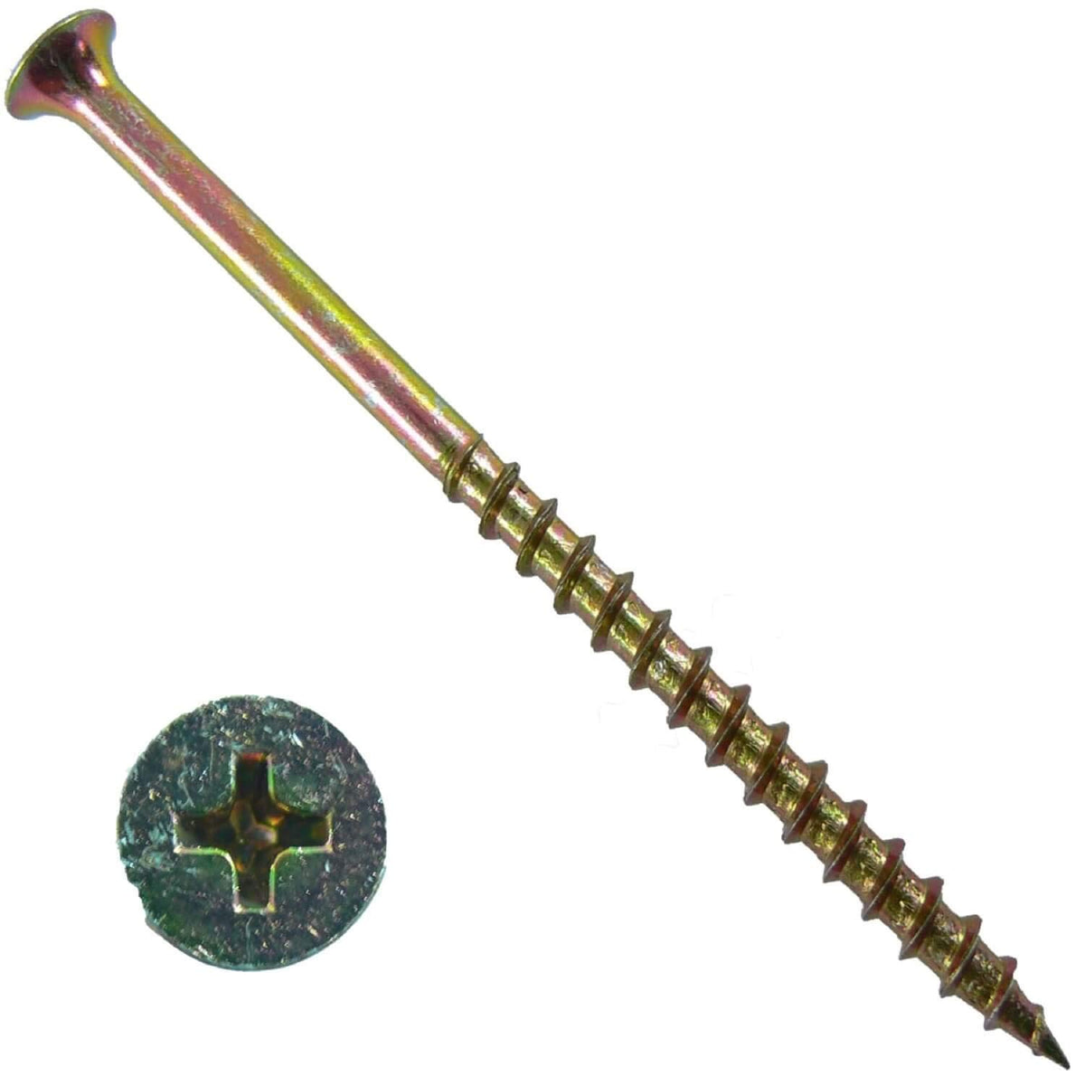 Drywall Screws: Yellow ZINC #10 x 3-1/2' COARSE Thread Drywall, Gypsum Board, Sheetrock, Plasterboard Screws. Use for Low Cost, All Purpose Wood Screws (19 POUNDS - 1,000 Approx. Screw Count)