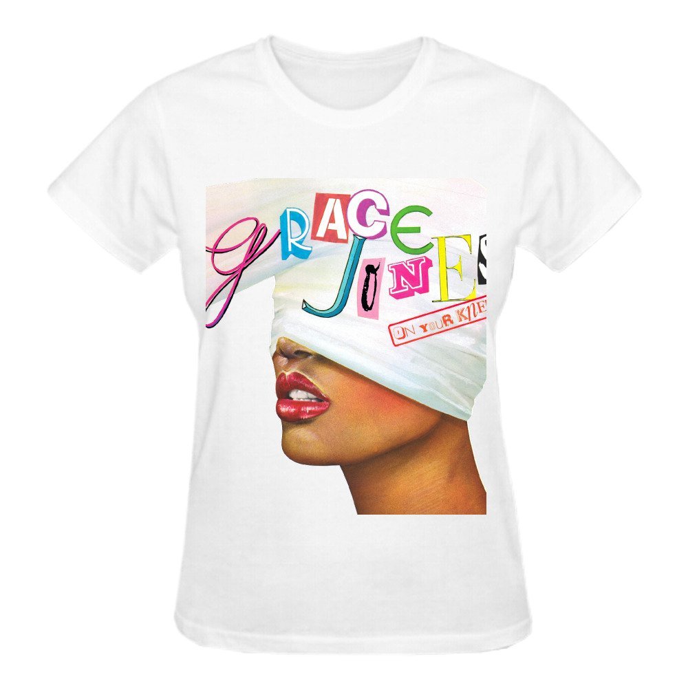 Grace Jones On Your Knees R&B O Neck Women Customized T Shirt White