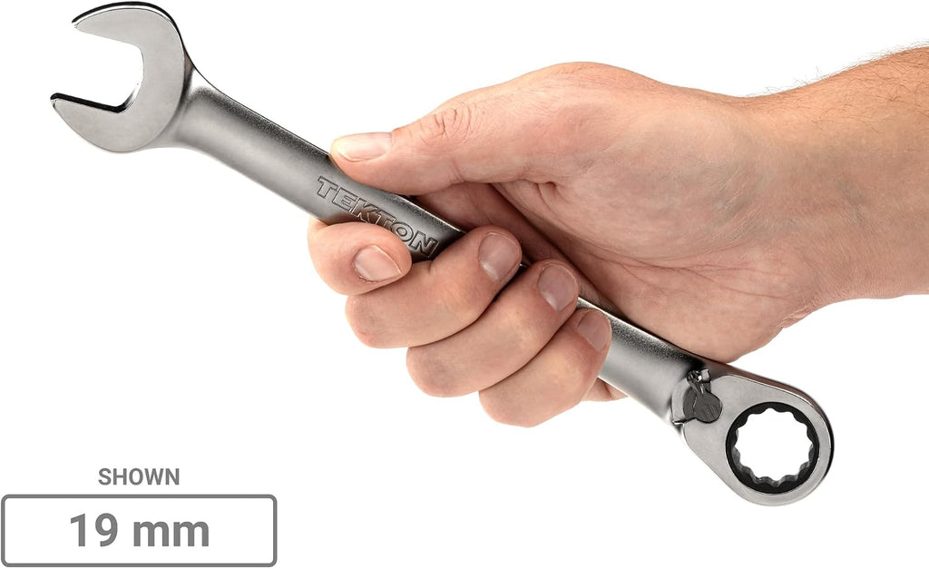 TEKTON Reversible 12-Point Ratcheting Combination Wrench Set with Modular Organizers, 14-Piece (6-19 mm) | WRC94302