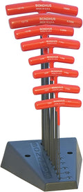 Bondhus 13189 Set of 8 Balldriver and Hex T-handles with Stand, sizes 2-10mm (Pack of 10)