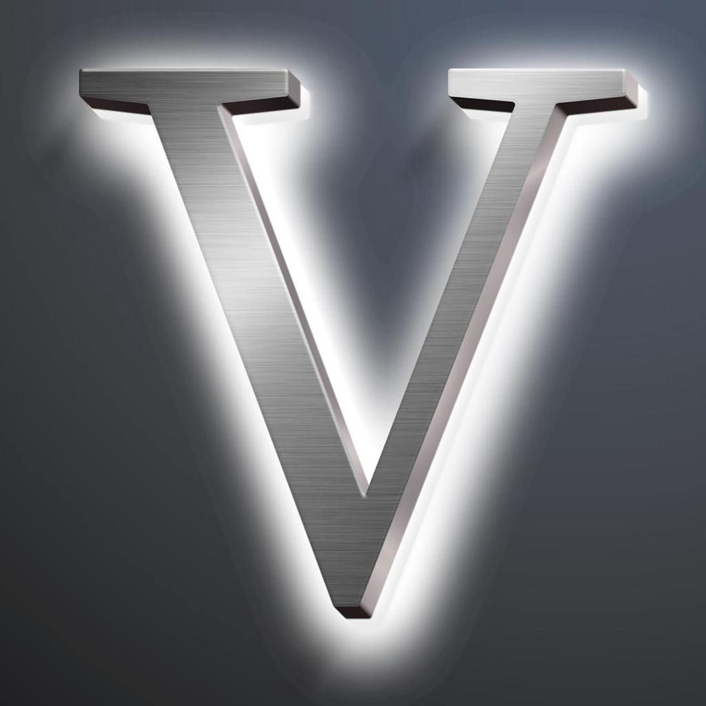 Backlit LED Illuminated House Address Numbers 20', Lighted House Numbers For A Safe And Modern, Large Modern Illuminated Address Numbers For Outside Street Yard,V