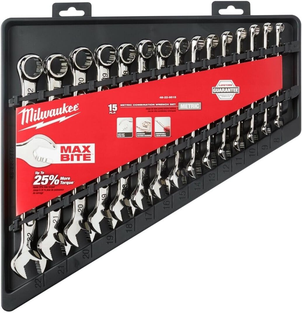Fits Milwaukee 48-22-9515 15pc Combination Wrench Set - Metric