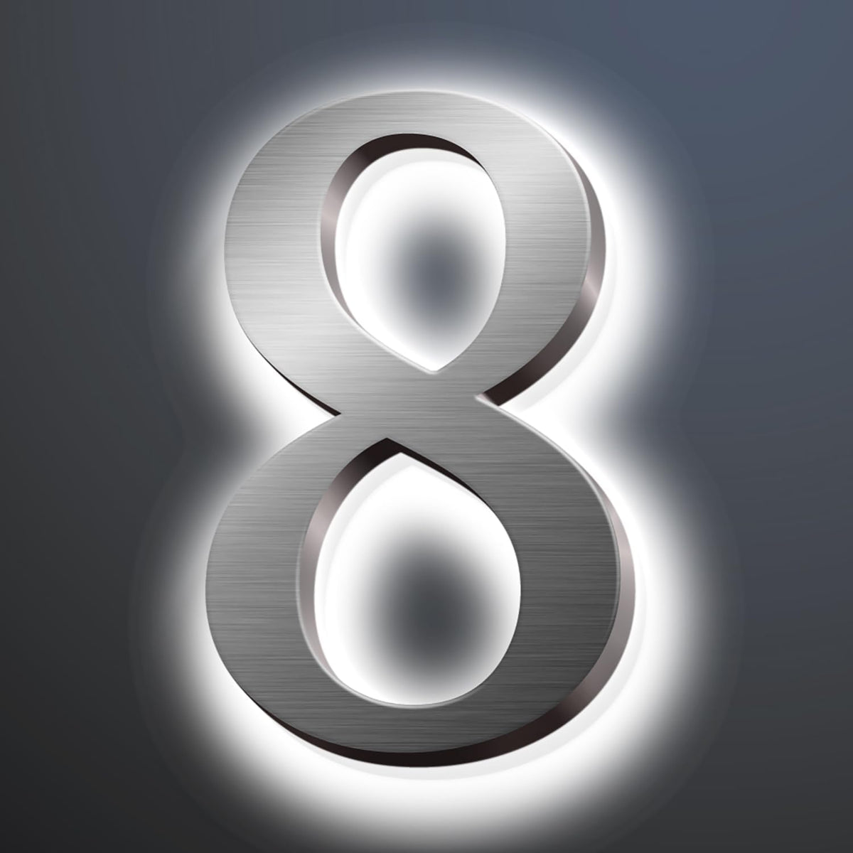 Backlit LED Illuminated House Address Numbers 20', Lighted House Numbers For A Safe And Modern, Large Modern Illuminated Address Numbers For Outside Street Yard,8