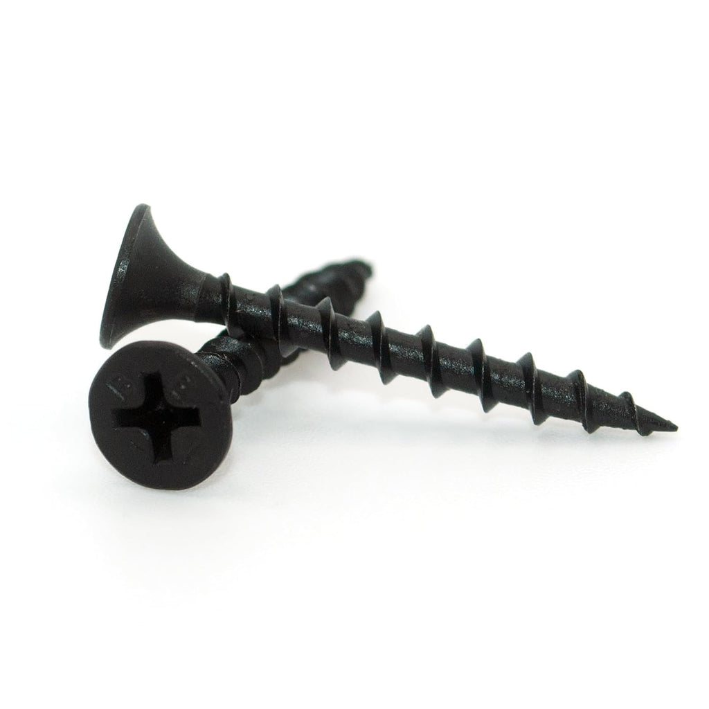 #6 x 1 1/4' Fine Thread Drywall Screw Hi-Lo Phillips Bugle Head - Low Carbon Steel Black Phosphate - Pack of 8000