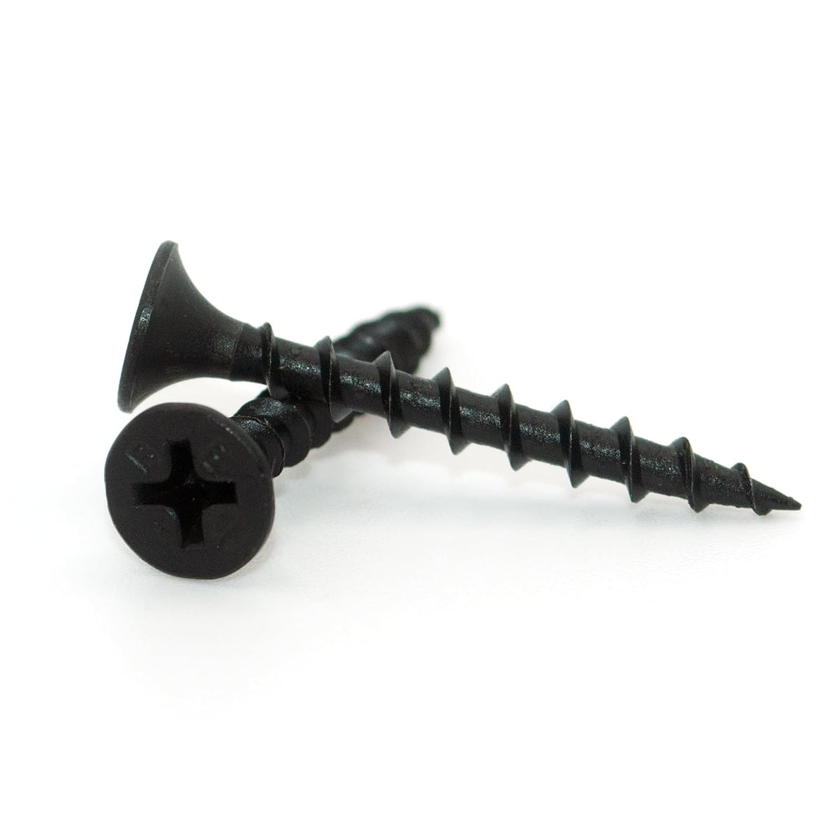 #6 x 1 1/4' Fine Thread Drywall Screw Hi-Lo Phillips Bugle Head - Low Carbon Steel Black Phosphate - Pack of 8000