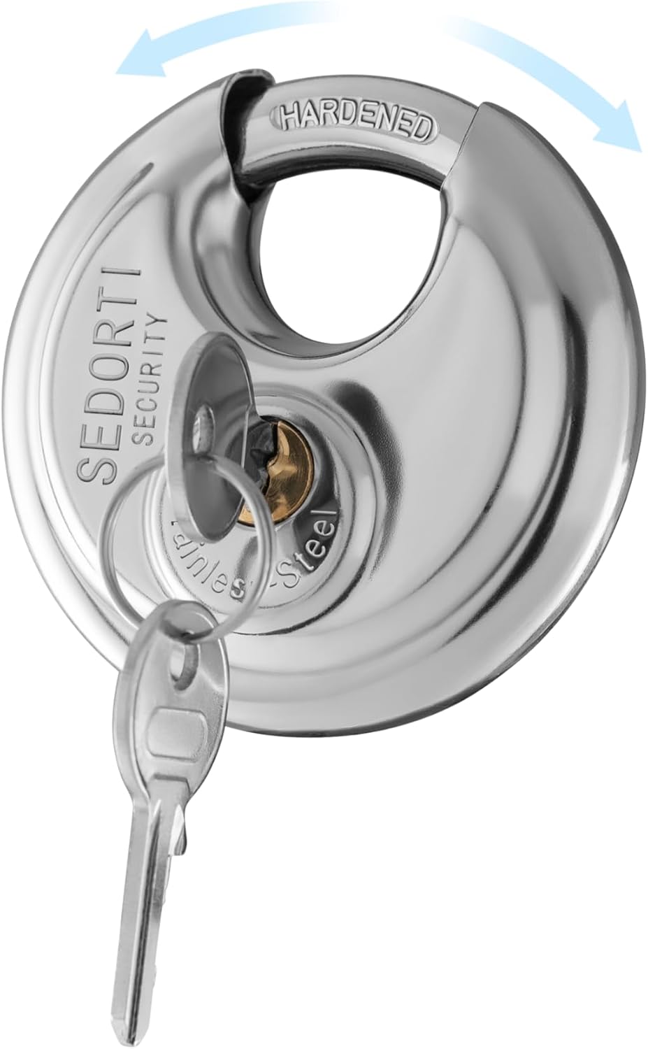SEDORTI 20-Pack Disc Padlocks Keyed Alike, 2-3/4 inch Wide, Stainless Steel 304 Round Lock, Waterproof and Rustproof Storage Lock with Brass Keys, Ideal for Storage Unit Gate, Outdoor, Shed, Fence