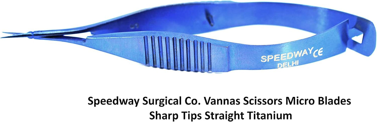 Vannas Scissors Straight 8 mm I Titanium I Approx 85 mm
