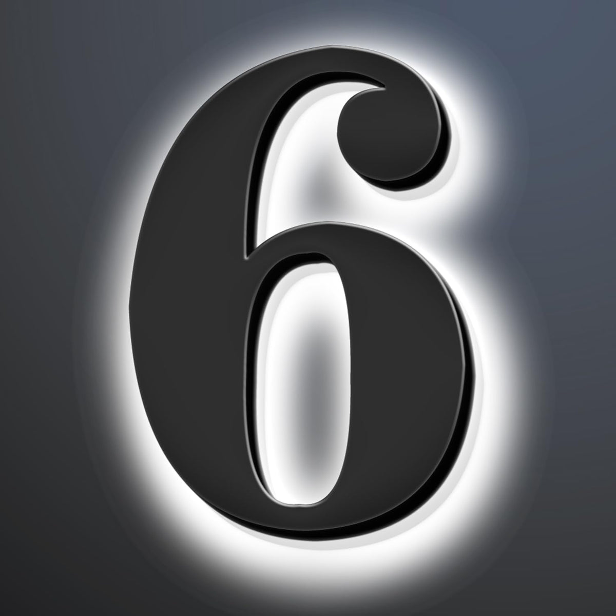 Backlit LED Illuminated Address Number 18 Inch, Lighted House Numbers, Lighted Home Address Numbers, Modern Metal House Numbers With Lights.