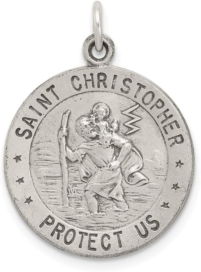 Jewels By Lux Sterling Silver St. Christopher Basketball Medal