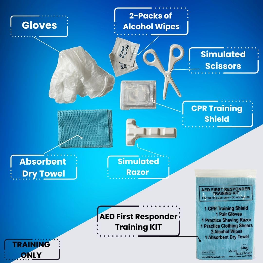MCR Medical Prestan AED Plus Series, Replacement Pads, & Pack of 10 of CTK3