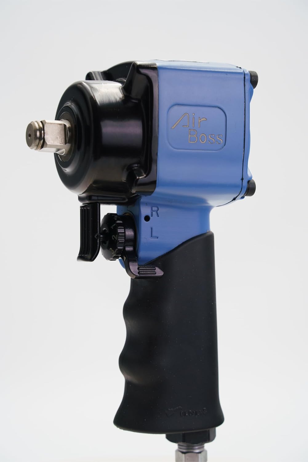 Airboss AW-90J 1/2-Inch Stubby Air Impact Wrench, 600 ft-lbs Breakaway Torque, Jumbo Hammer, Magnesium Alloy, High Torque Compact Lightweight Pneumatic Tool for Confined Auto Repair