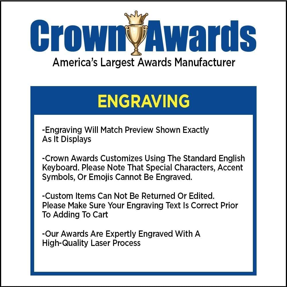 Crown Awards Custom Engraved Tear Drop Corporate Crystal Trophy Gift, 9' Tear Drop Personalized Award