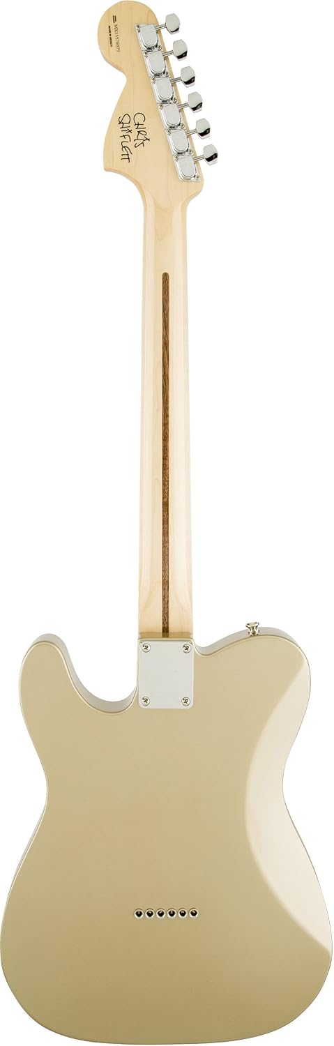 Fender Chris Shiflett Deluxe Telecaster Electric Guitar, with 2-Year Warranty, Shoreline Gold, Rosewood Fingerboard