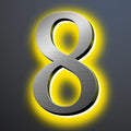 Illuminated LED House Numbers 20', Modern Upscale Look, Backlit LED Illuminated Home Address Number, Stainless Steel Hand-Polished For Lighted House Address Signs,8