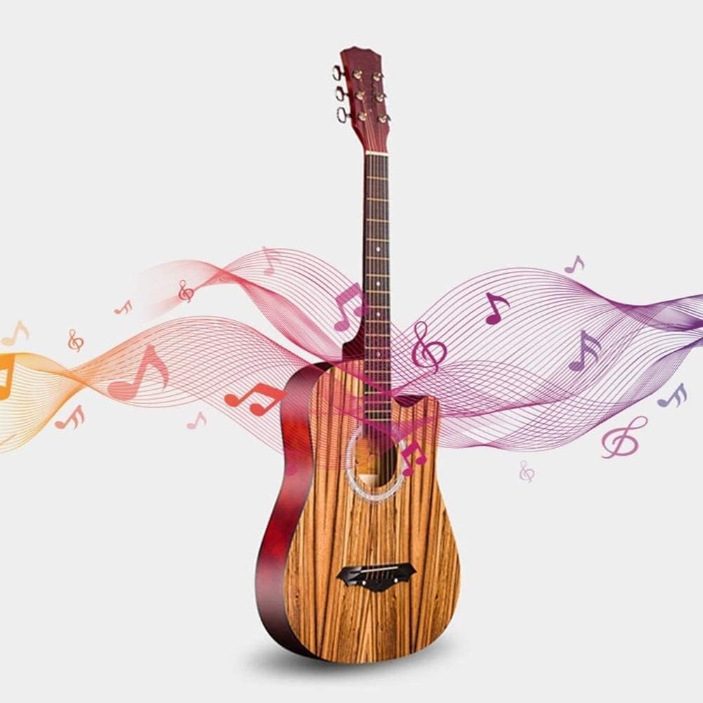 Full Size Guitar Acoustic Guitar 38 Inches Beginner Kit Youth Student Adult Practice Classical Guitar Portable Natural Musical Instrument Beginner Acoustic Guitar Starter Package Student G (D 38 in