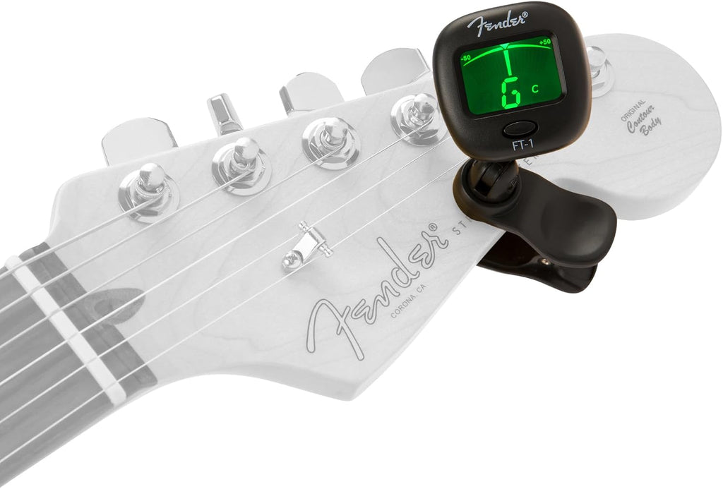 Fender Squier Debut Series Stratocaster Electric Guitar Bundle with Fender FT-1 Clip On Tuner, 2-Color Sunburst Guitar with Matte Finish