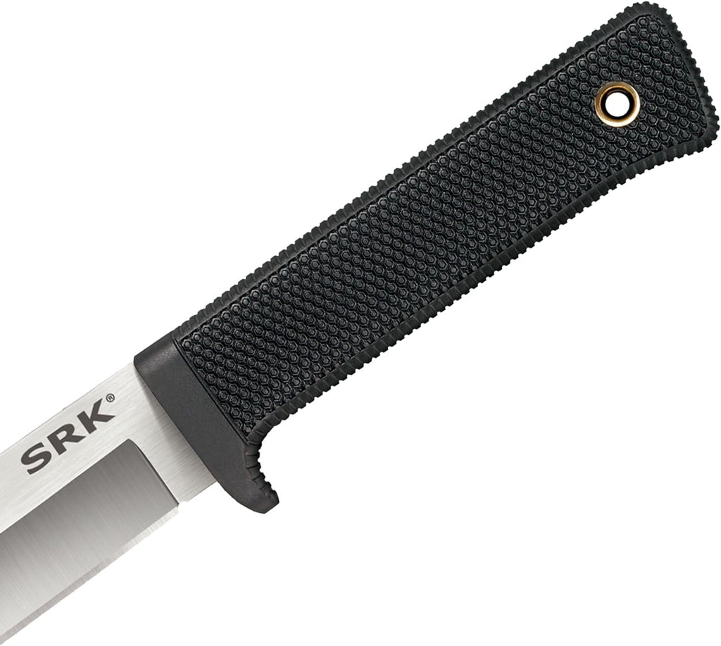 COLD STEEL SRK 6' CPM 3V Clip Point Razor-Sharp Blade 4.75' Kray-Ex Durable Handle Tactical Fixed Blade Knife w/Secure-Ex Sheath