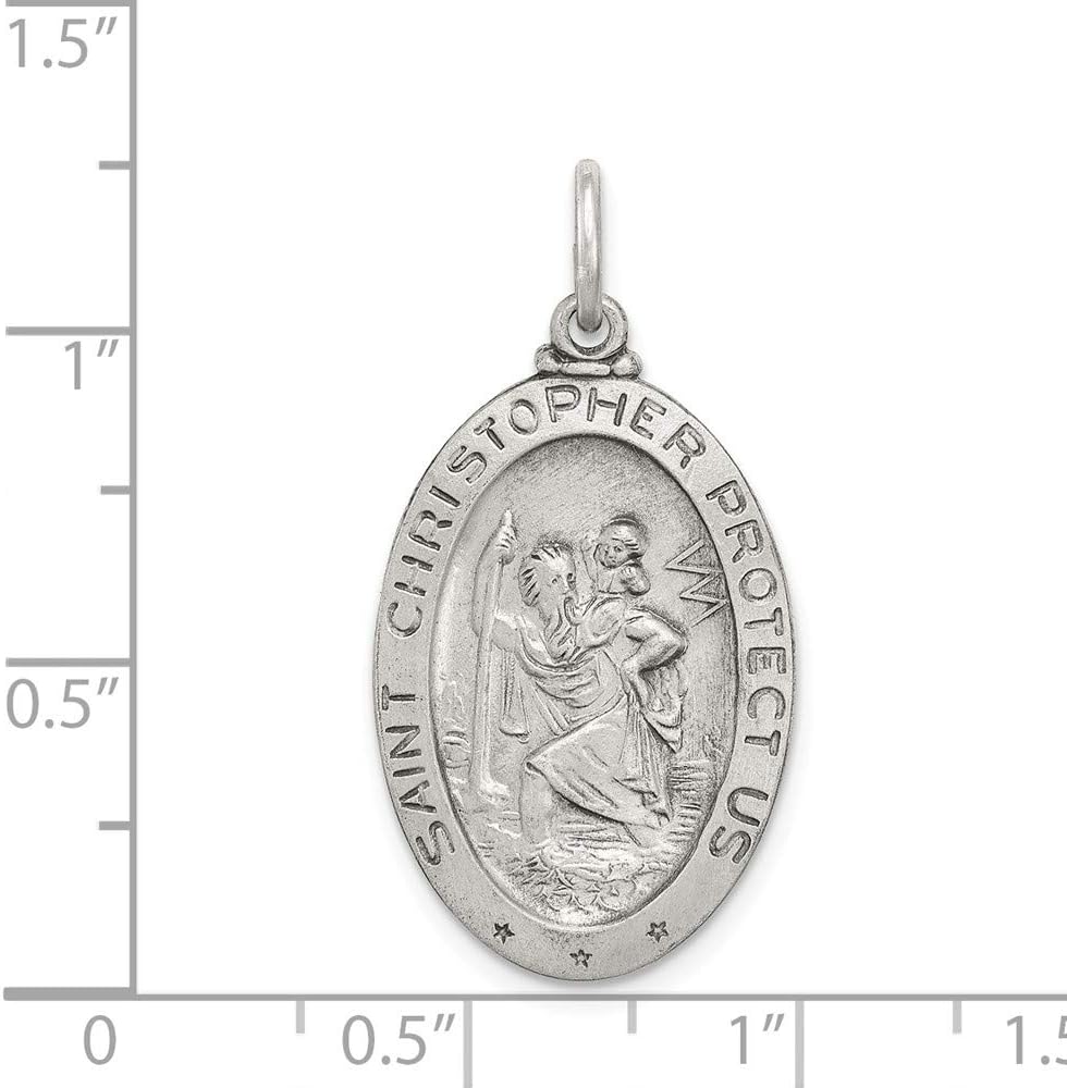 Jewels By Lux Sterling Silver St. Christopher Basketball Medal