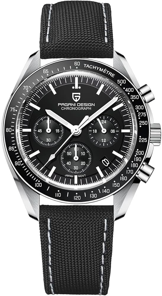 Pagani Design 1701 V3 Men's Chronograph Quartz Dial 40mm VK63 Movement Stainless Steel Mirror Sapphire Watch 100 Meter Water Resistant Sport Watch