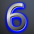 Illuminated Address Number 20 Inch, Backlit Illuminated LED House Number Enhanced Visibility, Modern Stainless Steel Lighted Address Signs, Brushed Silver, Blue Light,6