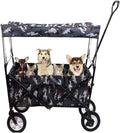 Trolley Foldable Multi-Purpose Travel Sports Outdoor Trolley with a Canopy Large Capacity of 80KG and a Tiltable Handle Used for Shopping in Various Places (A)