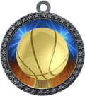 Express Medals 1 to 50 Packs Basketball Silver Medal Trophy Award with Neck Ribbon STDD212-D10