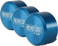Proven Industries Puck Lock Set, Model 400XL, 3-Pack, Hidden Shackle, Keyed Alike, 6061 Solid Aluminum, Shackle Opening 1 3/4 x 1 3/4 x 7/8 in, Depth 1 1/4 in, Made in USA, Blue