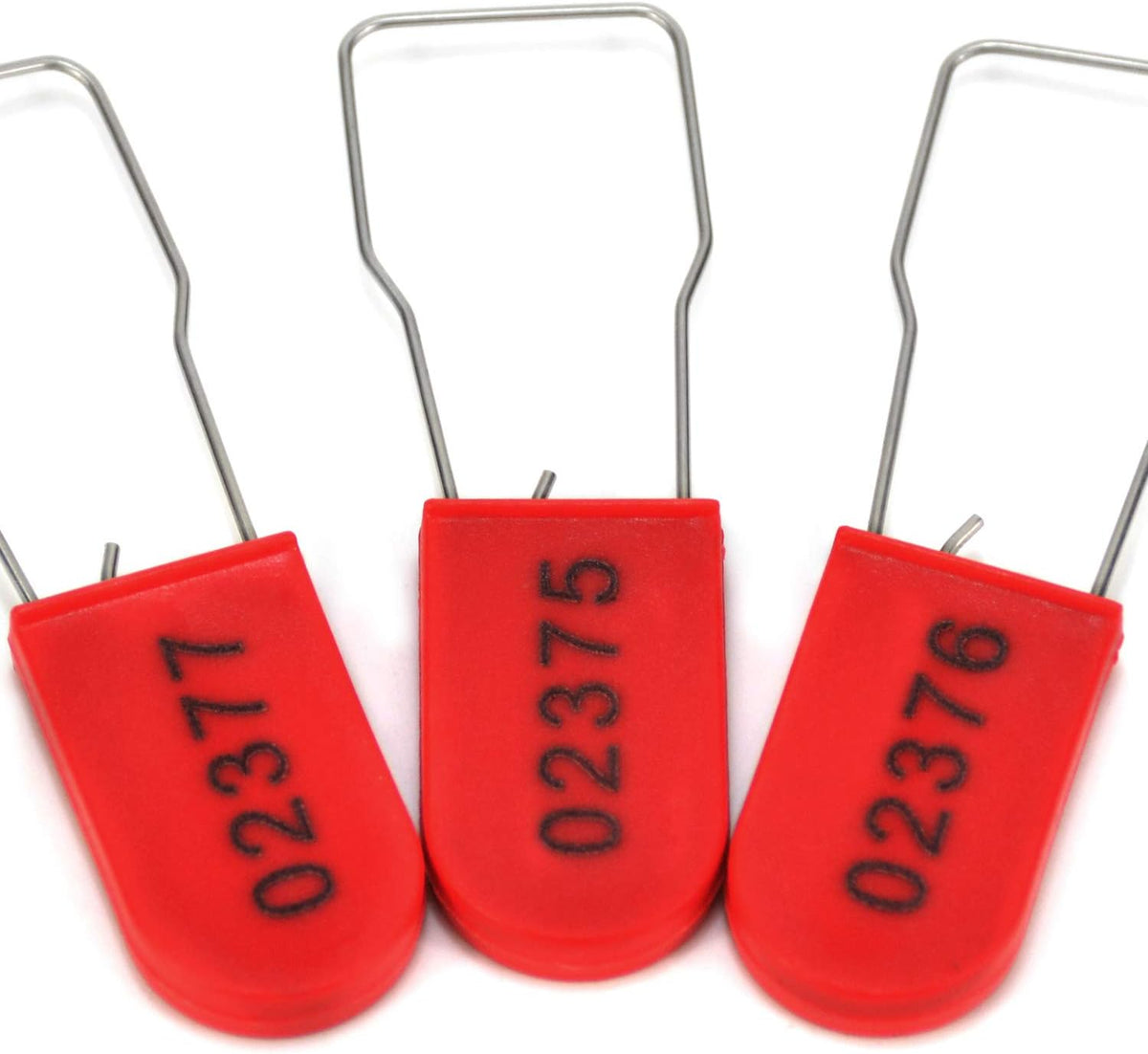 1000 PCS Plastic Wire Padlocks, Numbered Plastic Padlocks Security Seals Electric Meter Seal Disposable Anti-Tamper Locks, Red