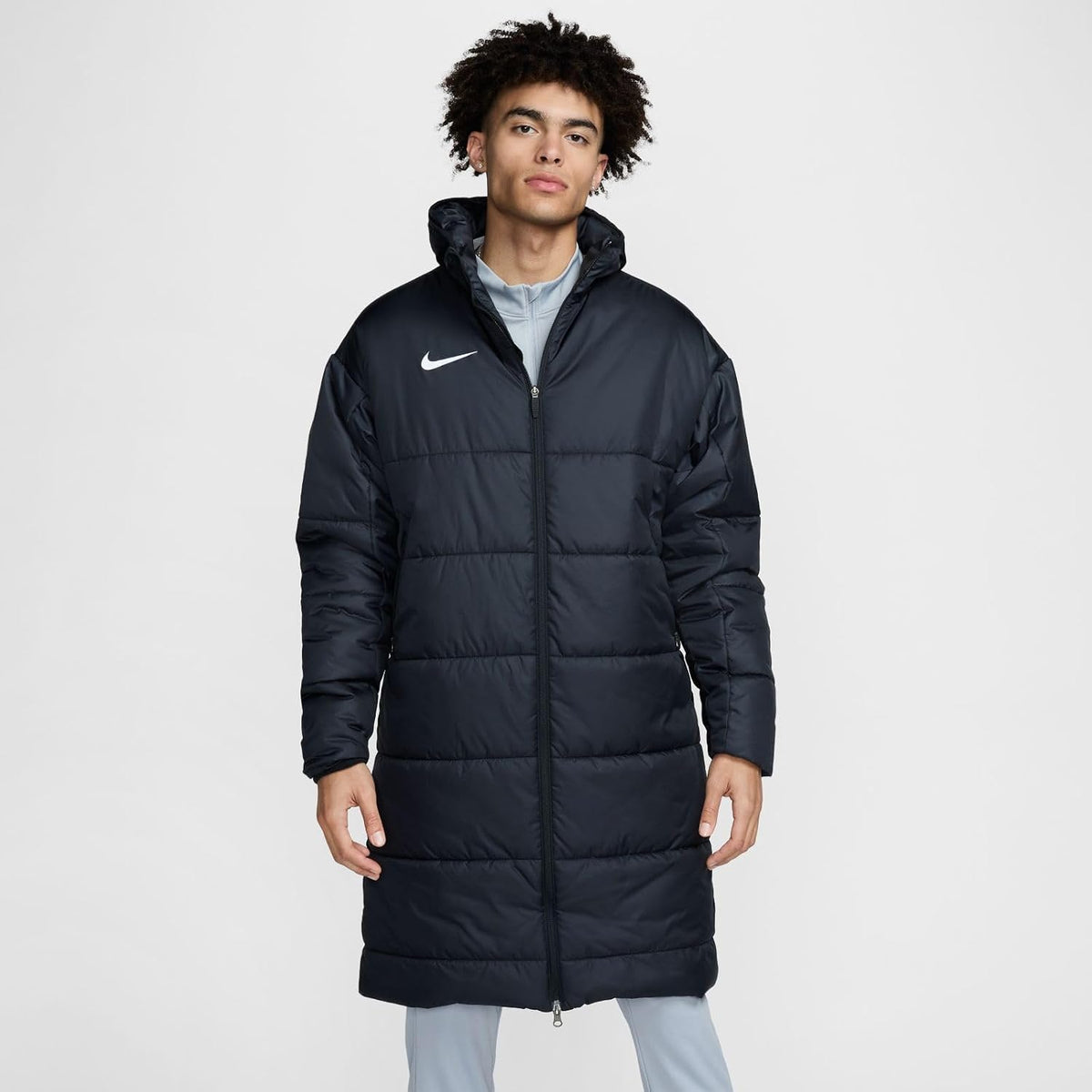 Nike Winter Jacket Therma-FIT Academy Pro 24 SDF Men's Coat with Zip Closure and Stand-Up Collar Black Medium