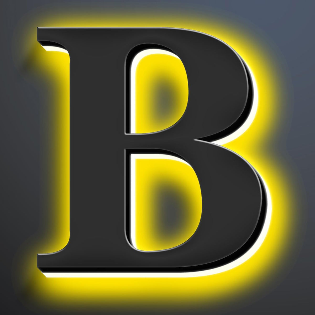Backlit LED Illuminated House Numbers For Outside 16 Inch, Stainless Steel, Illuminated Home Address Numbers, Modern Lighted Address Signs For House, Black Finishes,B